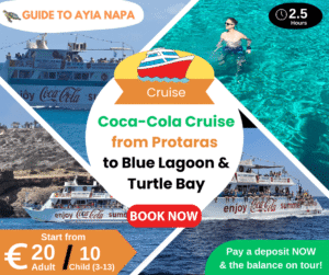 Coca-Cola Cruise from Protaras to Blue Lagoon & Turtle Bay